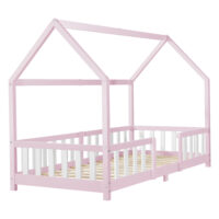Kinderbett Sisimiut 90x200 cm mit Rausfallschutz Rosa