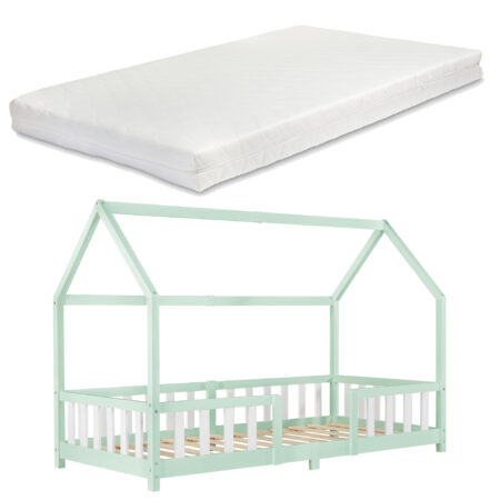 Kinderbett Sisimiut 90x200 cm mit Matratze Mint