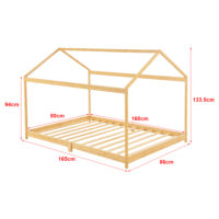 Kinderbett Vindafjord 80x160cm Bambus mit Matratze