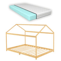 Kinderbett Vindafjord 80x160cm Bambus mit Matratze