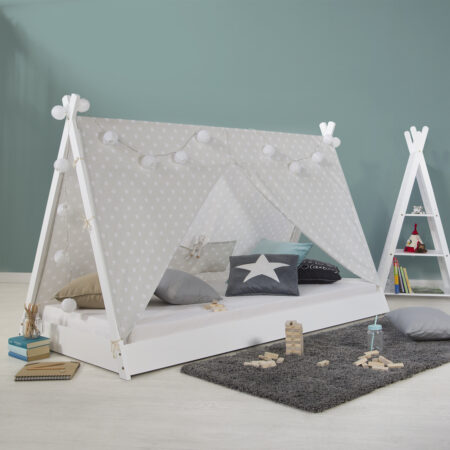 Kinderbett TIPI 90x200cm Weiss