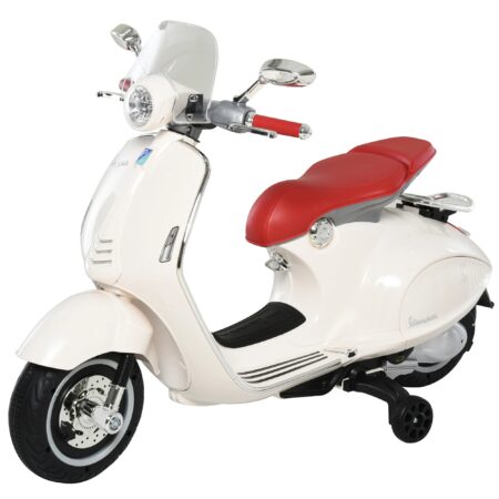 Kindermotorrad Vespa 3-6 Jahre Elektromotorrad weiss