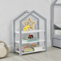 Kinderregal Mayen 85x60x30 cm 3 Ablagen Antik Grau