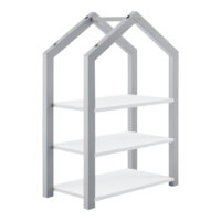 Kinderregal Mayen 85x60x30 cm 3 Ablagen Antik Grau