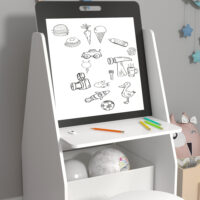 Kindertisch mit Maltafel Ferrol 88x51x49cm Weiss