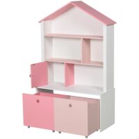 Kinderregal Bücherregal für Mädchen Rosa