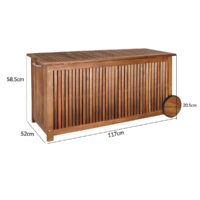 Kissenbox Gartentruhe mit Rädern und Edelstahlgriff ~ 117x52x58cm