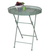 Klapptisch Metall Gartentisch klappbar antik-grün