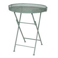 Klapptisch Metall Gartentisch klappbar antik-grün
