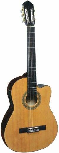 Klassische Gitarre mit Tonabnehmer 4 Band EQ & Cutaway