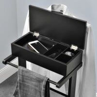 Kleiderständer Miquelon Teleskop Garderobe mit 2 Körben