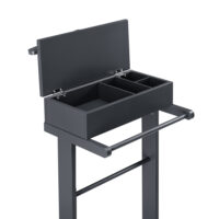 Kleiderständer 43.5 x 34.5 x 110 cm mit Aufbewahurngsfach Schwarz