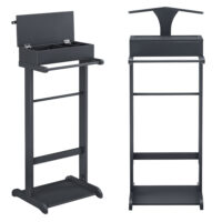 Kleiderständer 43.5 x 34.5 x 110 cm mit Aufbewahurngsfach Schwarz