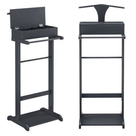 Kleiderständer 43.5 x 34.5 x 110 cm mit Aufbewahurngsfach Schwarz