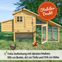 Komfort Hühnerhaus Hühnerstall mit Nistkasten