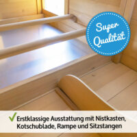 Komfort Hühnerhaus Hühnerstall mit Nistkasten