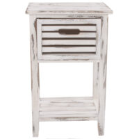 Kommode 57x35x27cm Shabby-Look Vintage weiss