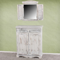 Kommode 78x66x33cm Shabby-Look Vintage ~ weiss