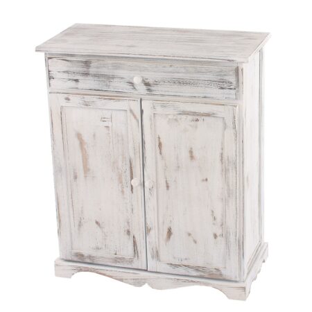 Kommode 78x66x33cm Shabby-Look Vintage ~ weiss