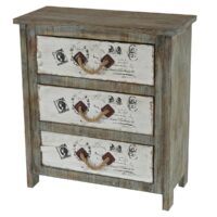 Kommode Almada Shabby-Look Vintage 80x72x33cm
