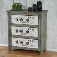 Kommode Almada Shabby-Look Vintage 80x72x33cm