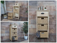 Kommode JAM-K84 mit Körben Holz FSC dunkelbraun Körbe dunkelbraun