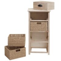 Kommode JAM-K84 mit Körben Holz FSC dunkelbraun Körbe dunkelbraun