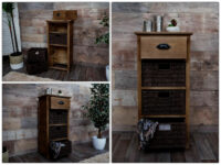 Kommode JAM-K84 mit Körben Holz FSC natur Körbe hellbraun