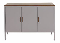 Kommode JAM-L84 Stahl Sideboard Anrichte 3 Türen 90x120x40cm