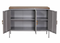 Kommode JAM-L84 Stahl Sideboard Anrichte 3 Türen 90x120x40cm