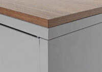 Kommode JAM-L84 Stahl Sideboard Anrichte 3 Türen 90x120x40cm