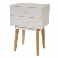 Kommode Malmö Nachttisch 59x40x30cm Schublade weiss