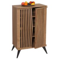 Kommode Schrank Sideboard Highboard 3D-Design 95x60x42cm braun