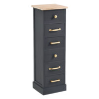 Kommode Salo mit 6 Schubladen 91x29x27cm Grau