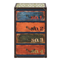 Kommode Geeste 66x40x30cm mit 4 Schubladen Kunstleder