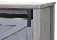 Kommode Sideboard mit Schiebetür Shabby-Look Vintage dunkelgrau