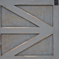 Kommode Sideboard mit Schiebetür Shabby-Look Vintage dunkelgrau