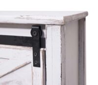 Kommode Sideboard mit Schiebetür Shabby-Look Vintage weiss