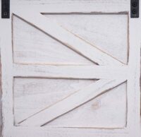 Kommode Sideboard mit Schiebetür Shabby-Look Vintage weiss