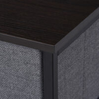 Kommode mit 7 Stoffschubladen Metallrahmen Grau