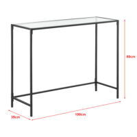 Konsolentisch Alajärvi 100x35x80cm Schwarz