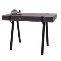 Konsolentisch Beistelltisch Metall 75x100x40cm Marmor-Optik grau