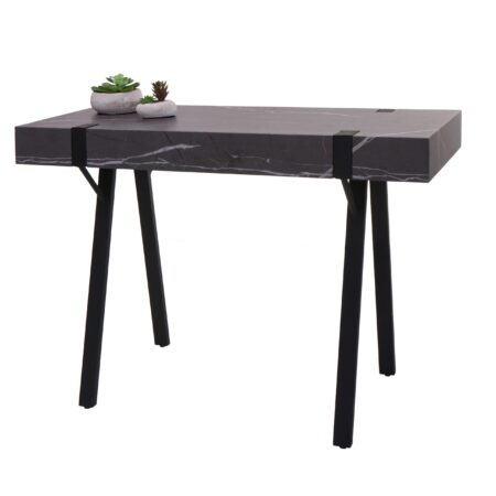 Konsolentisch Beistelltisch Metall 75x100x40cm Marmor-Optik grau