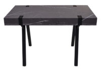 Konsolentisch Beistelltisch Metall 75x100x40cm Marmor-Optik grau