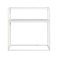 Konsolentisch Kuhmo Weiss Glastischplatte