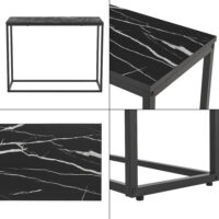 Konsolentisch Kittilä 80x100x30cm Schwarz Marmoroptik