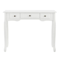 Konsolentisch Hirschhorn mit 3 Schubladen Weiss