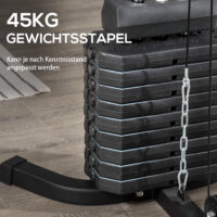 Kraftstation Fitnessstation 45kg Gewichte 180x108x200cm