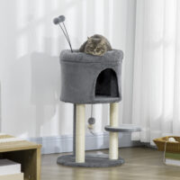 Kratzbaum 73.5cm Katzenbaum mit Katzenhöhle und Spielball