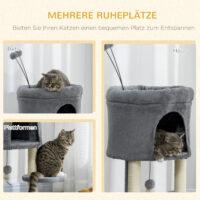 Kratzbaum 73.5cm Katzenbaum mit Katzenhöhle und Spielball